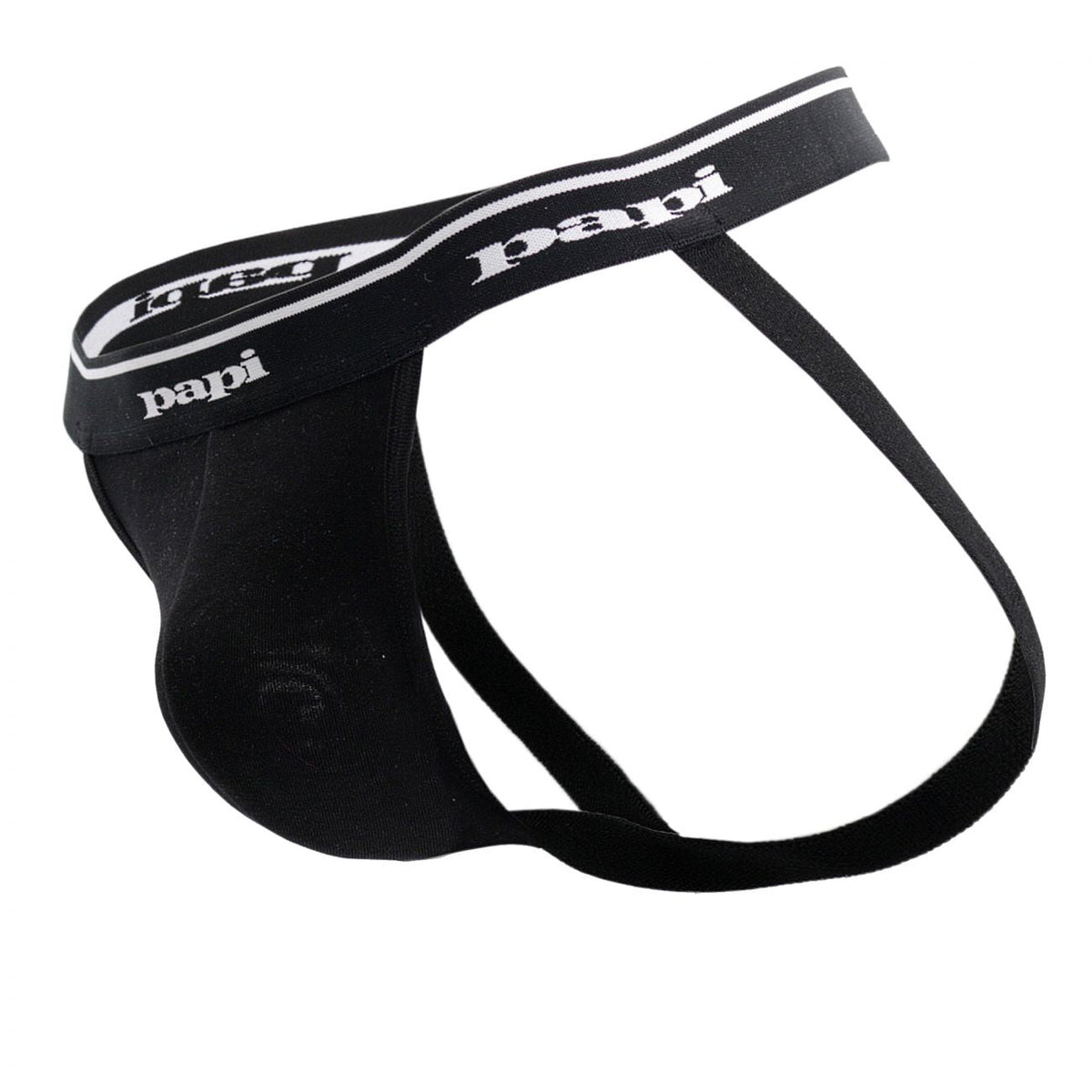 Papi Men's Underwear 705910-999 3PK 1X1 Rib Jockstrap Color Black-Red-Turquoise