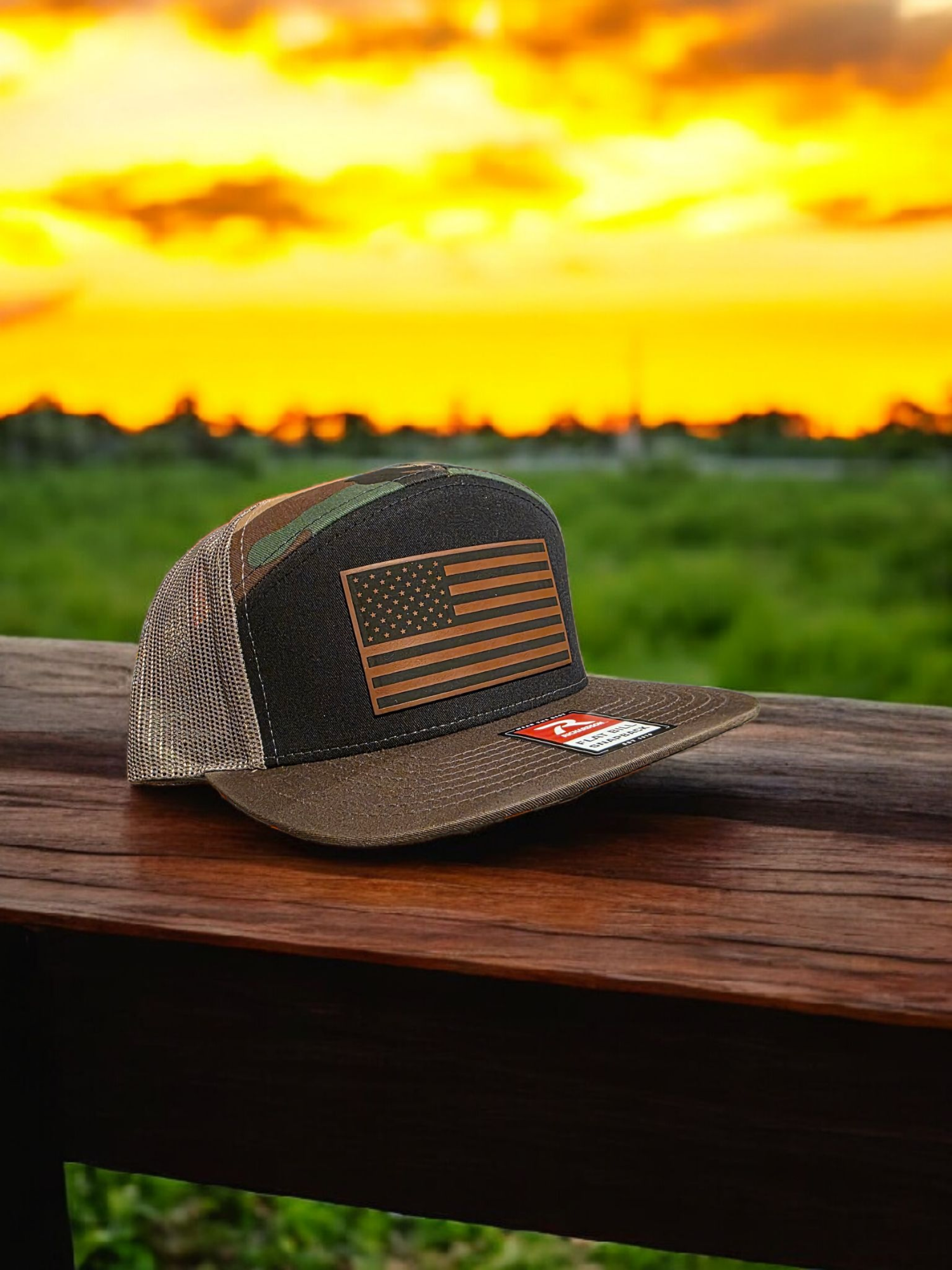 US Flag 7 Panel Hat