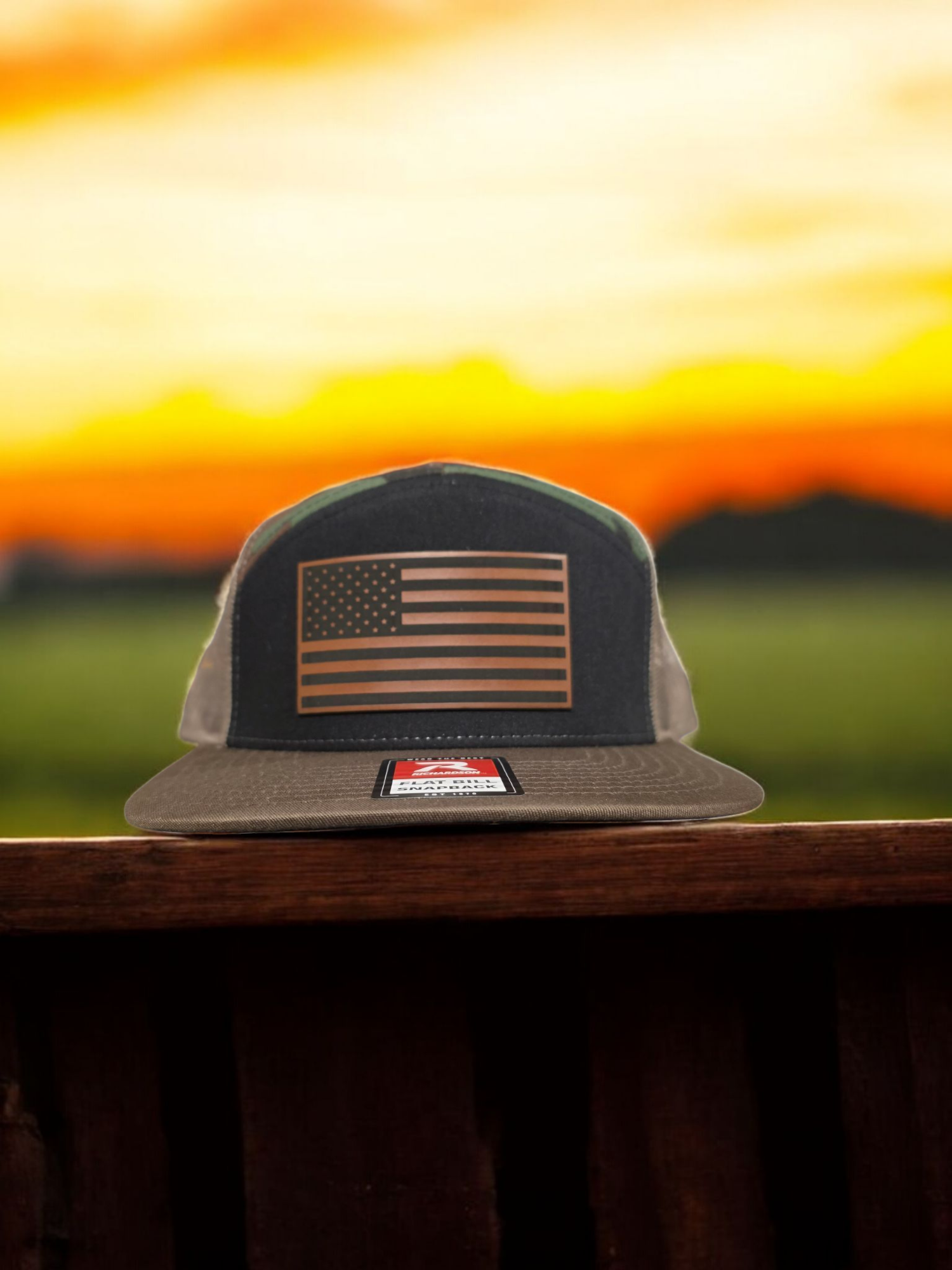US Flag 7 Panel Hat