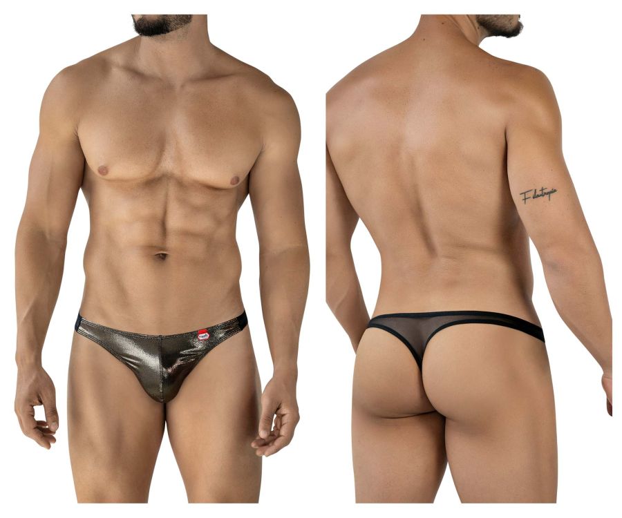 Pikante PIK 2123 Gold Cup Thongs Color Black