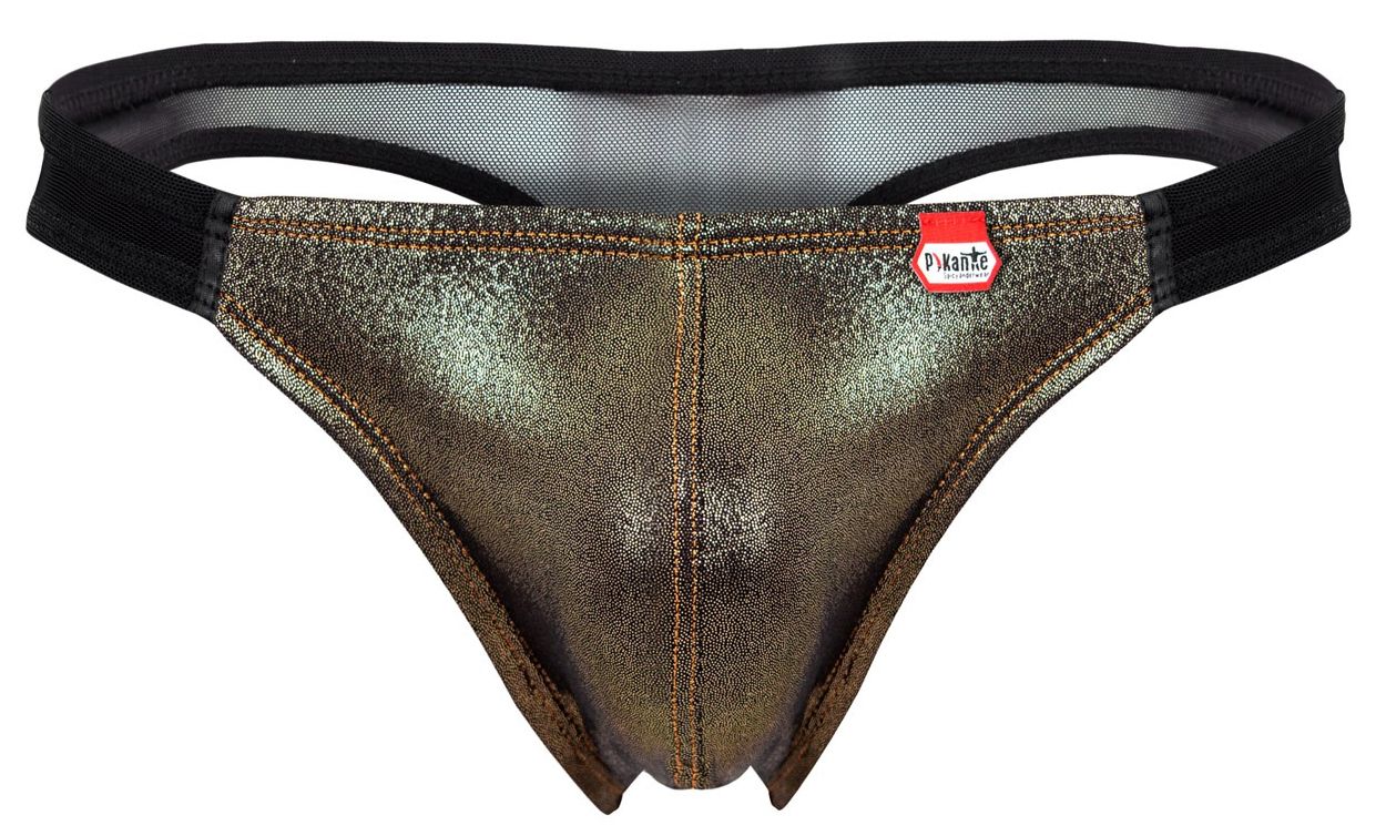 Pikante PIK 2123 Gold Cup Thongs Color Black