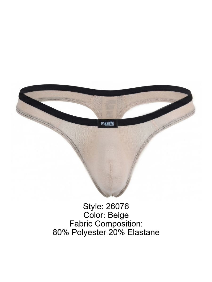 Pikante 26076 PIK 26076 Isis Thongs in Elegant Beige Color Beige
