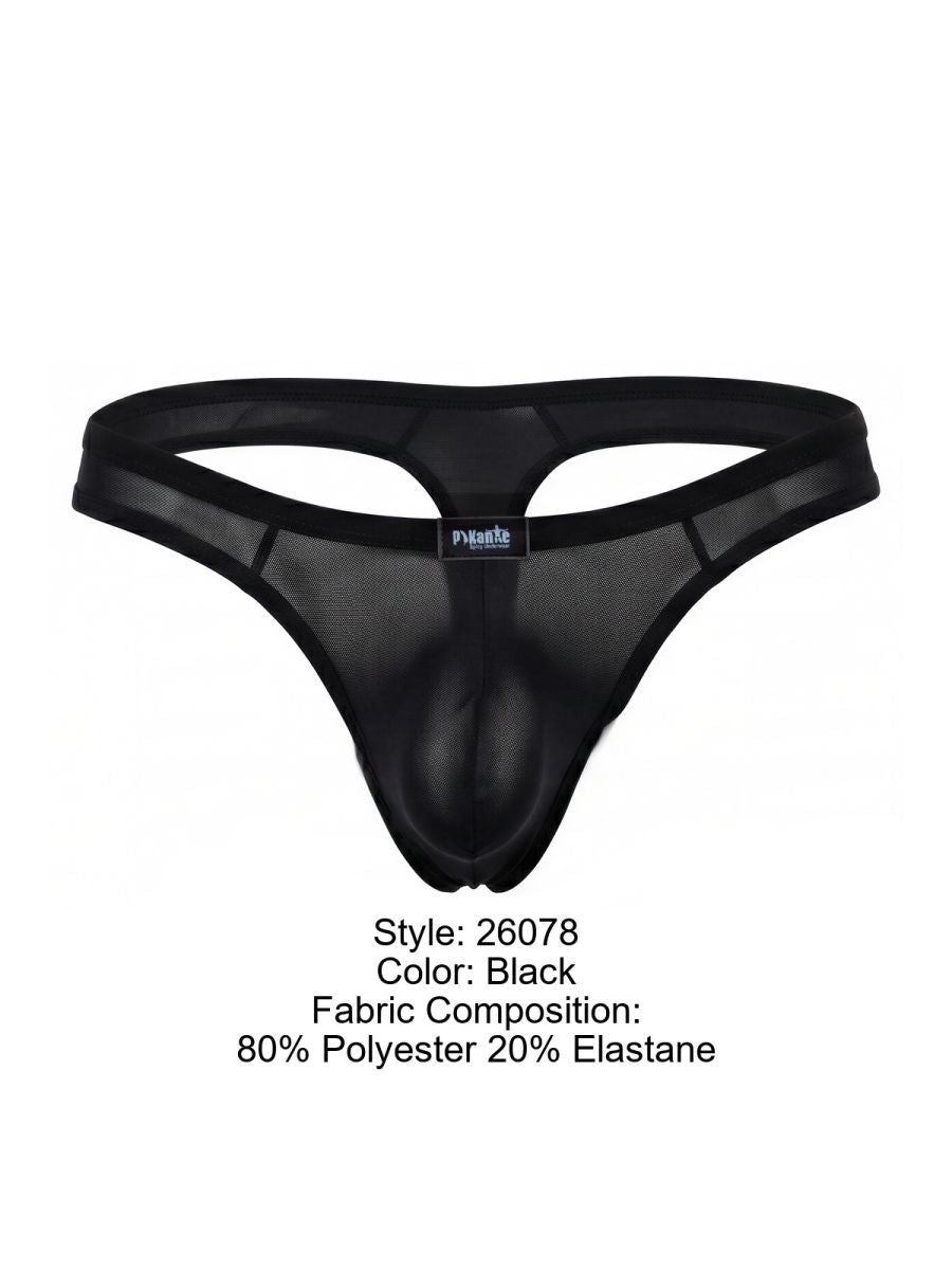 Pikante 26078 Seductive Comfort: Pikante PIK 26078 Isis Thongs Color Black