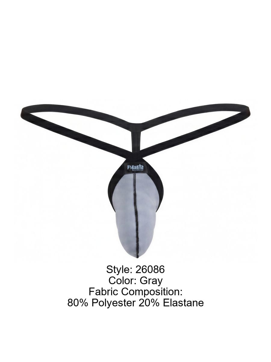 Pikante 26086 PIK 26086 Men's G-String Set in Gray Color Gray