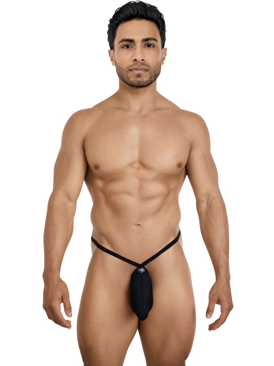 Pikante 26087 PIK 26087 Minimalist Men's G-String Set in Sleek Black Color Black
