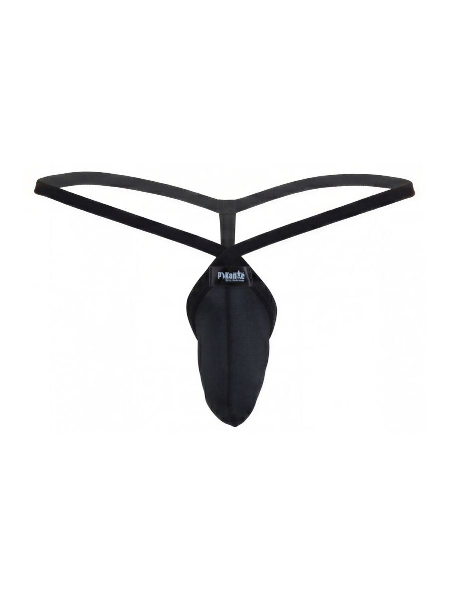Pikante 26087 PIK 26087 Minimalist Men's G-String Set in Sleek Black Color Black