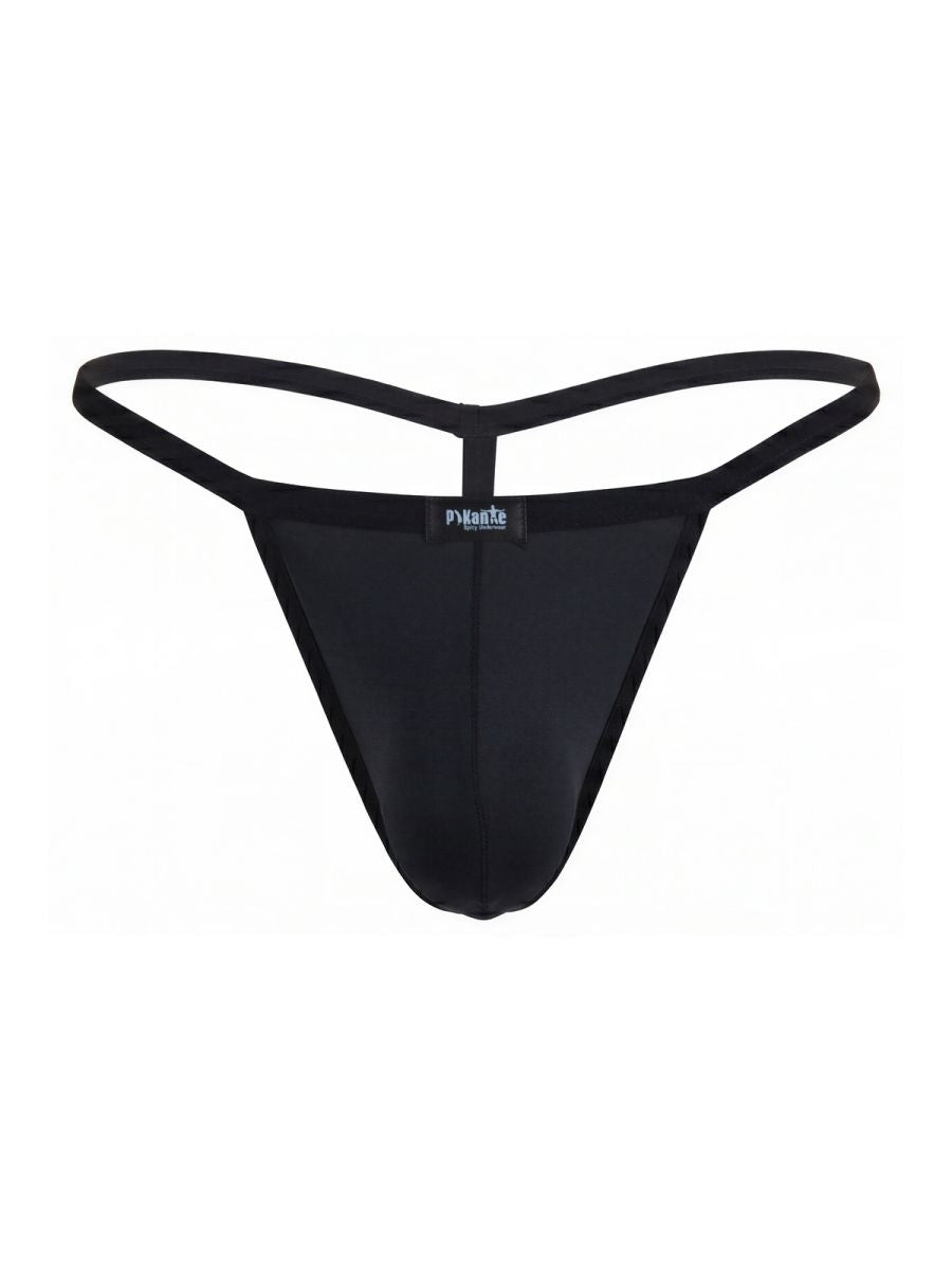 Pikante 26096 PIK 26096 Nut G-String in Sleek Black Color Black