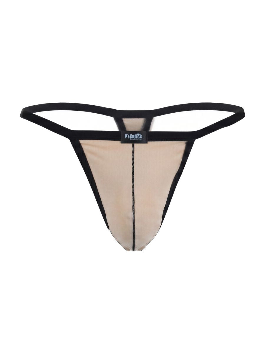 Pikante 26108 PIK 26108 Khonsu Thongs in Beige - Sleek and Striking Men's Underwear Color Beige