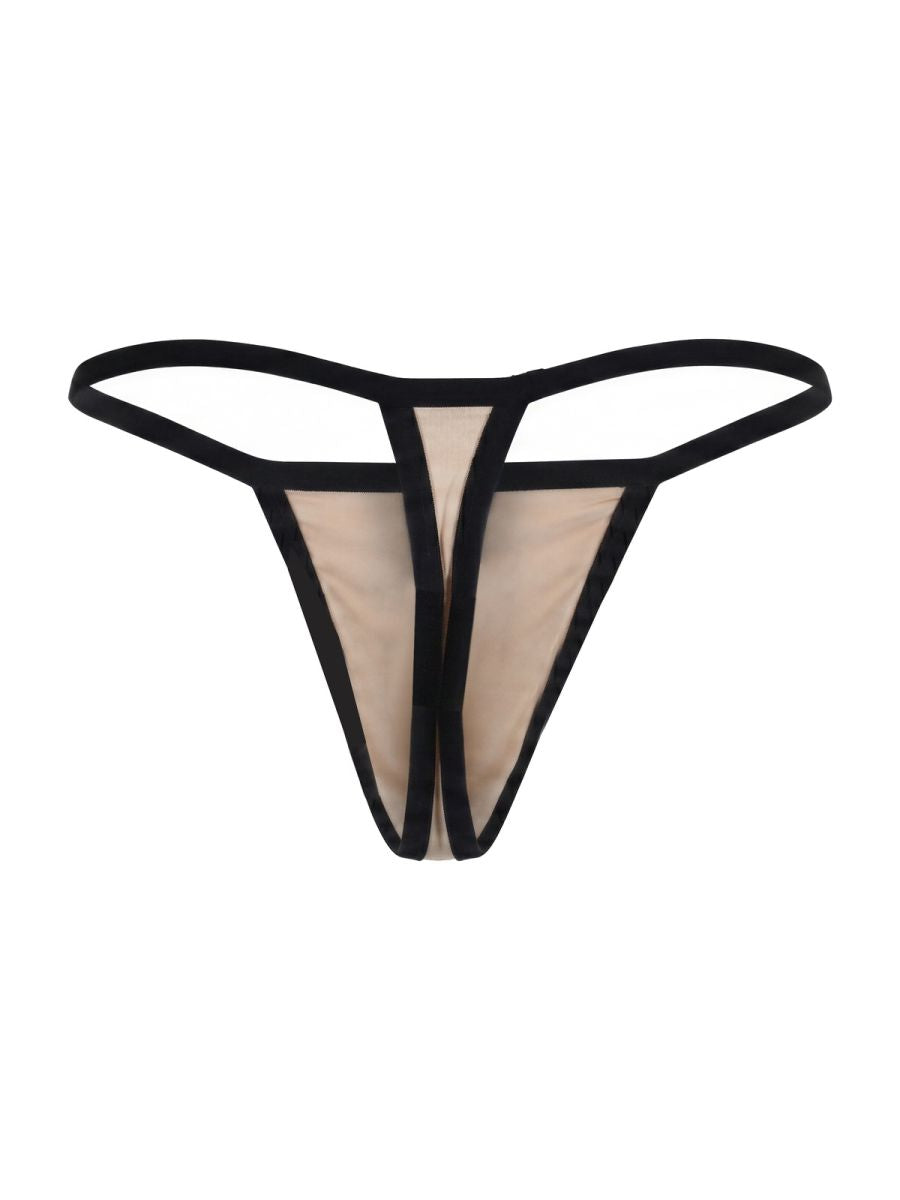Pikante 26108 PIK 26108 Khonsu Thongs in Beige - Sleek and Striking Men's Underwear Color Beige