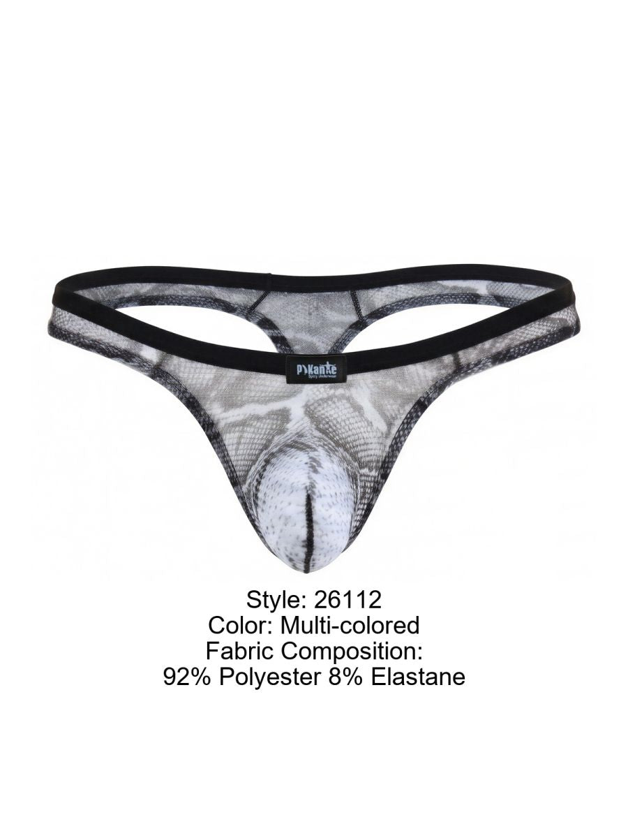 Pikante 26112 PIK 26112 Piton Thongs in Exotic Multi-colored Color Multi-colored