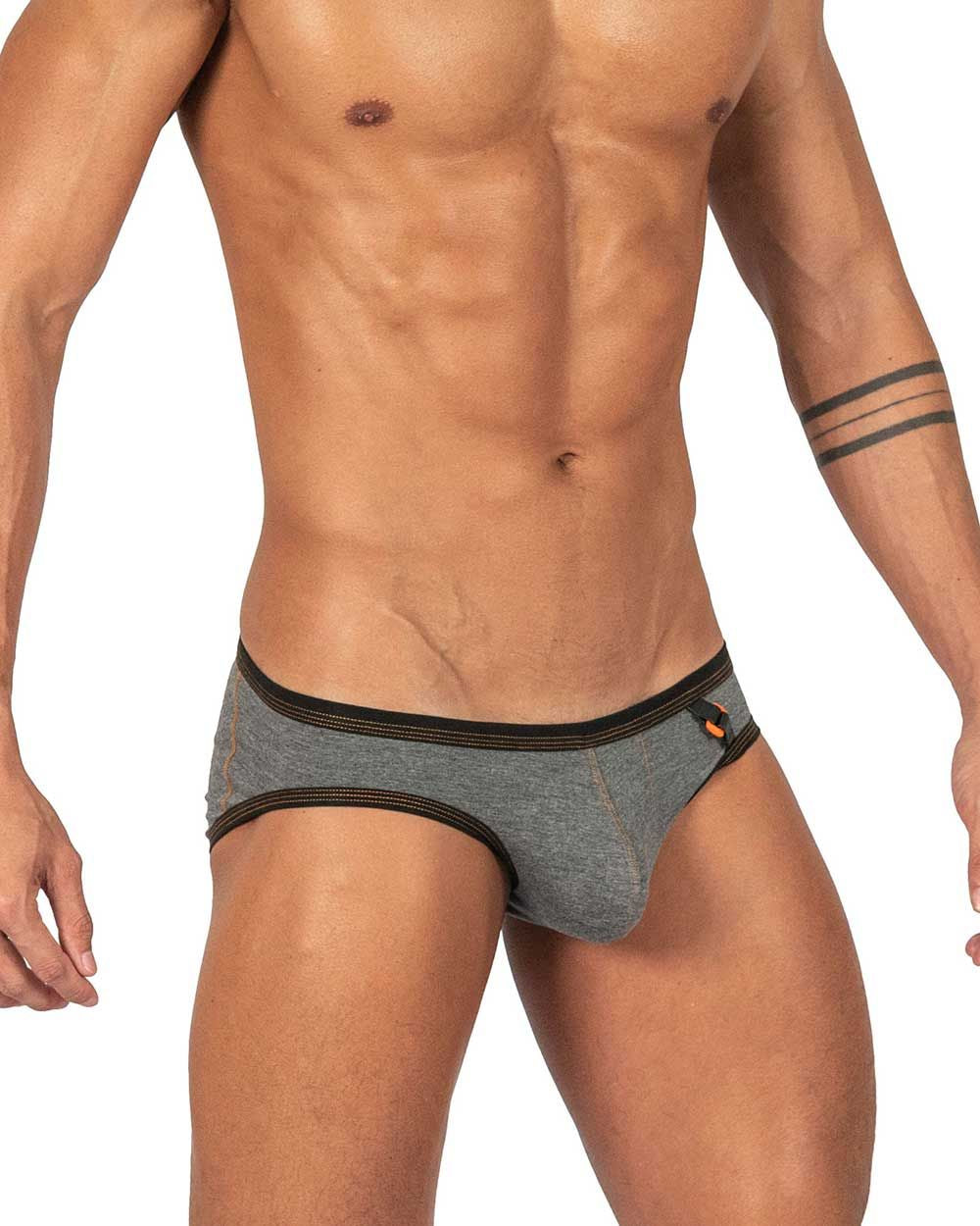 Private Structure LCUT4358 Barn Boy Low Rise Mini Brief Color Stone Gray