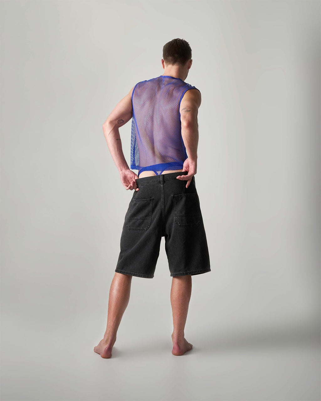 Edge Net Muscle Tank - Ultramarine