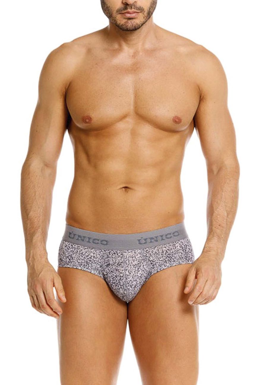 Unico 26020101114 Suede Briefs Color 59-Gray