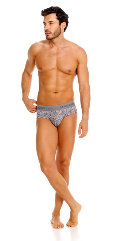 Unico 26020101114 Suede Briefs Color 59-Gray