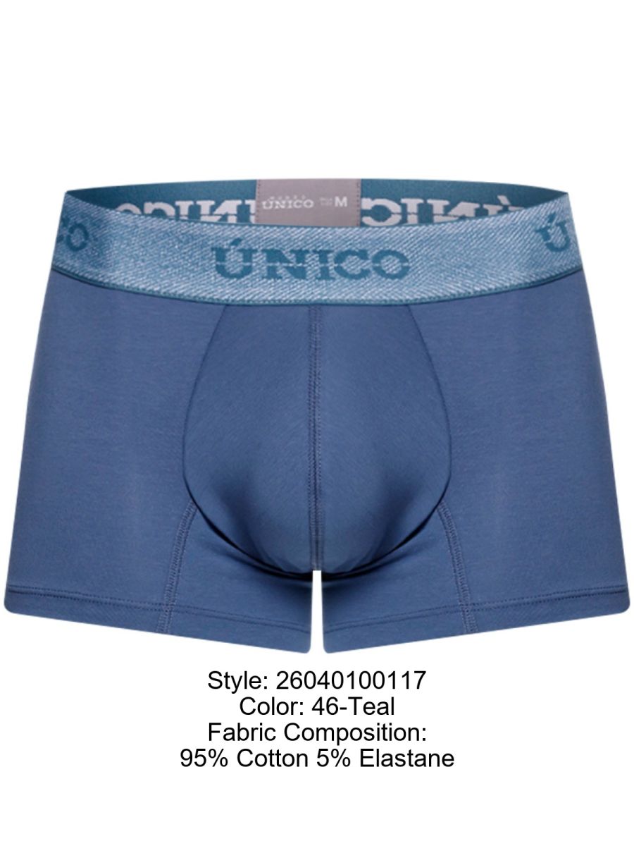Unico 26040100117 Classic Trunks - Premium Men's Everyday Essential Color 46-Teal
