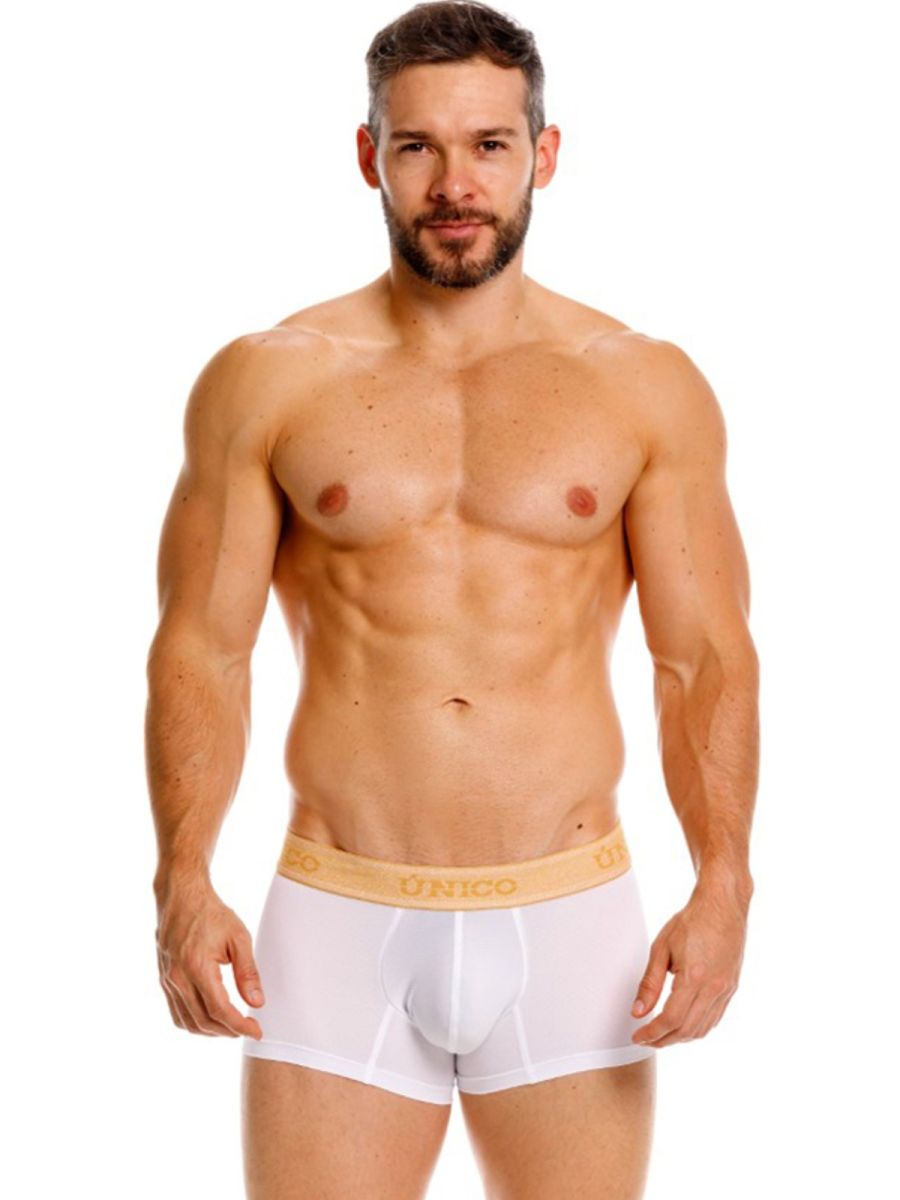Unico 26040100125 Amber Trunks Color 00-White - Premium Athletic Fit