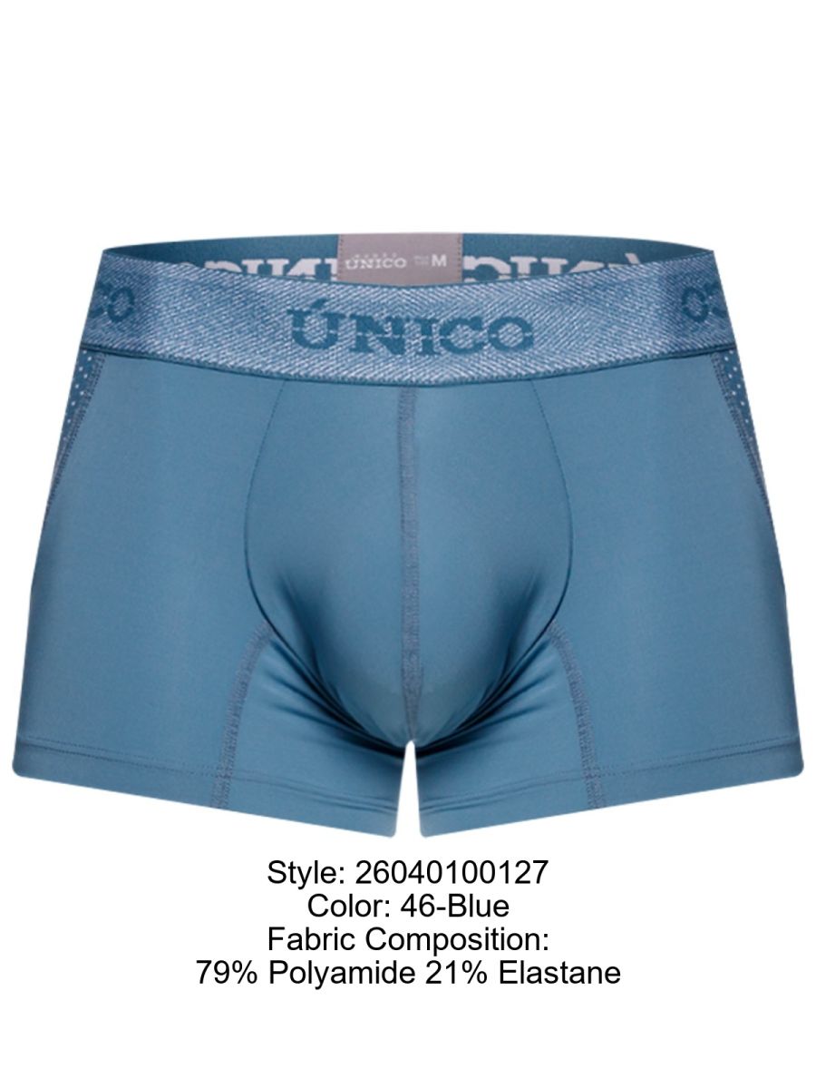 Unico 26040100127 Classic Trunks Color 46-Blue - Premium Athletic Comfort