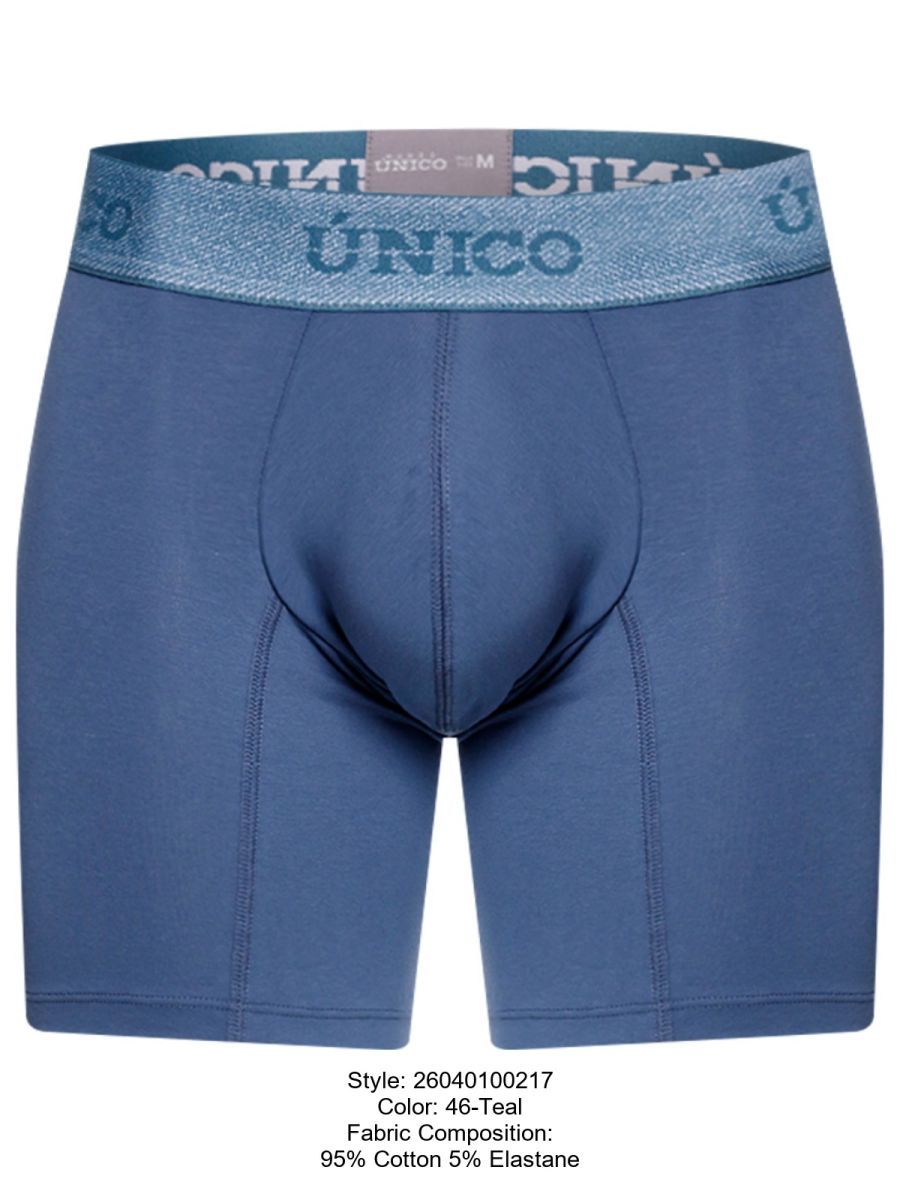Unico 26040100217 Classic Boxer Briefs in Teal - Premium Comfort and Style Color 46-Teal