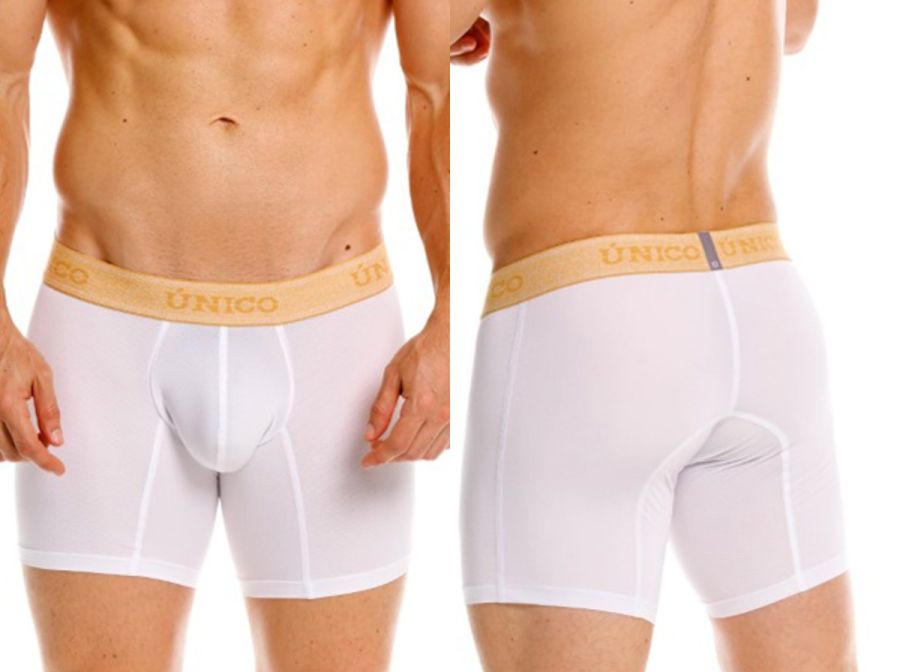 Unico 26040100225 Amber Boxer Briefs Color 00-White: Premium Comfort
