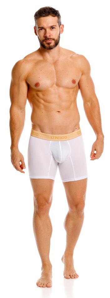 Unico 26040100225 Amber Boxer Briefs Color 00-White: Premium Comfort