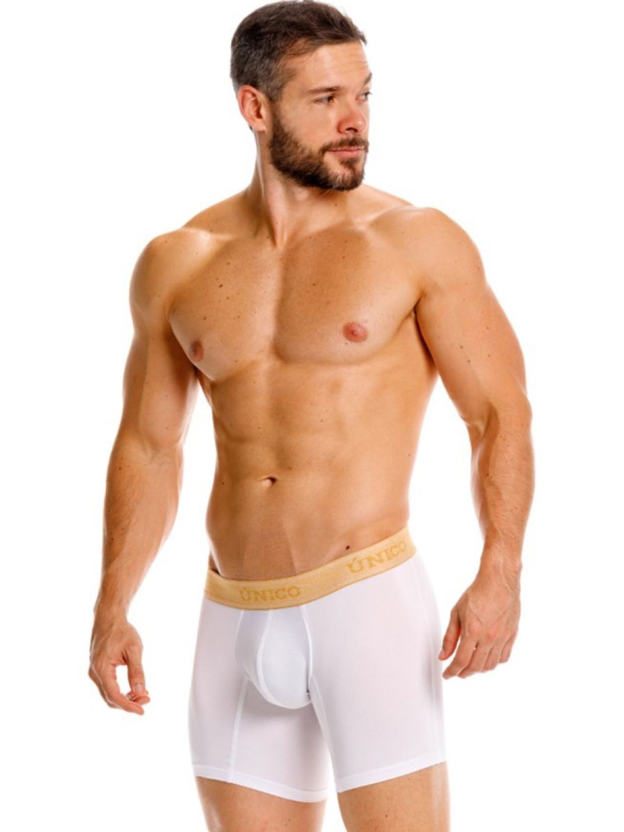 Unico 26040100225 Amber Boxer Briefs Color 00-White: Premium Comfort