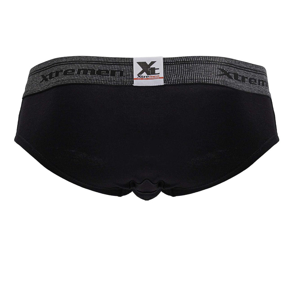 Xtremen Men's Underwear 41315 Cotton Blend Briefs Color Black