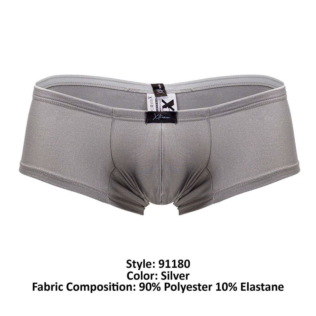 Xtremen Men's Underwear 91180 Microfiber Trunks Color Silver