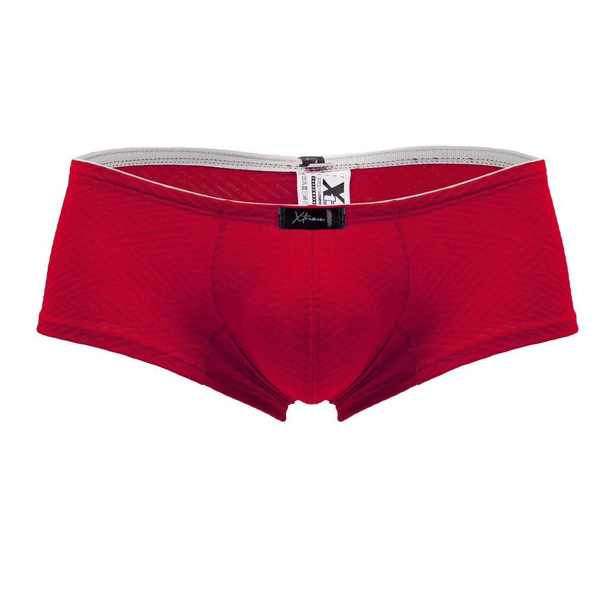 Xtremen Men's Underwear 91190 Jacquard Trunks Color Red