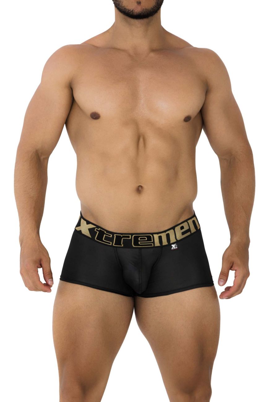 Xtremen Men's Underwear 91202 Microfiber Trunks Color Black