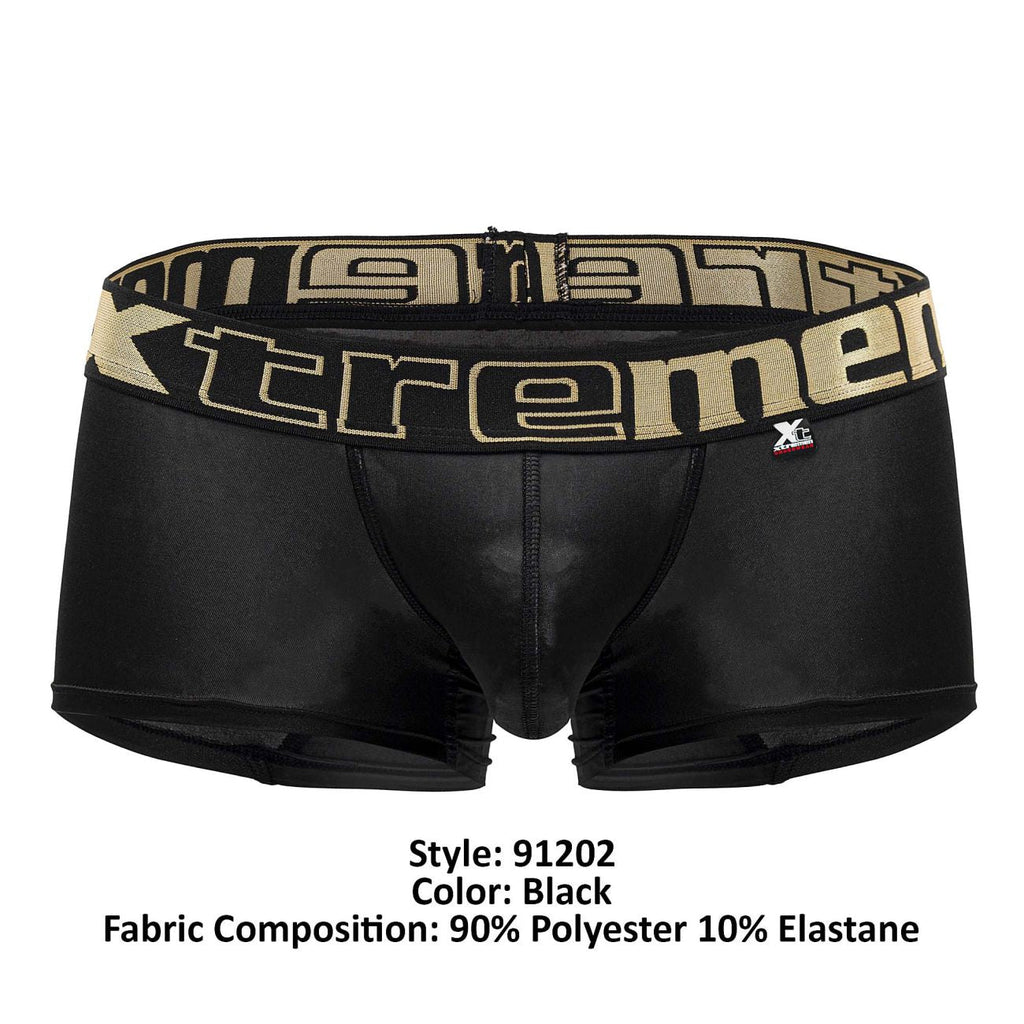 Xtremen Men's Underwear 91202 Microfiber Trunks Color Black