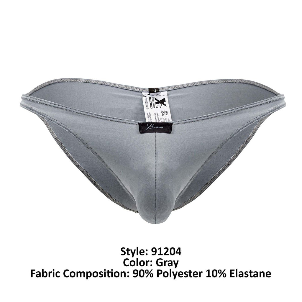 Xtremen Men's Underwear 91204 Microfiber Bikini Color Gray