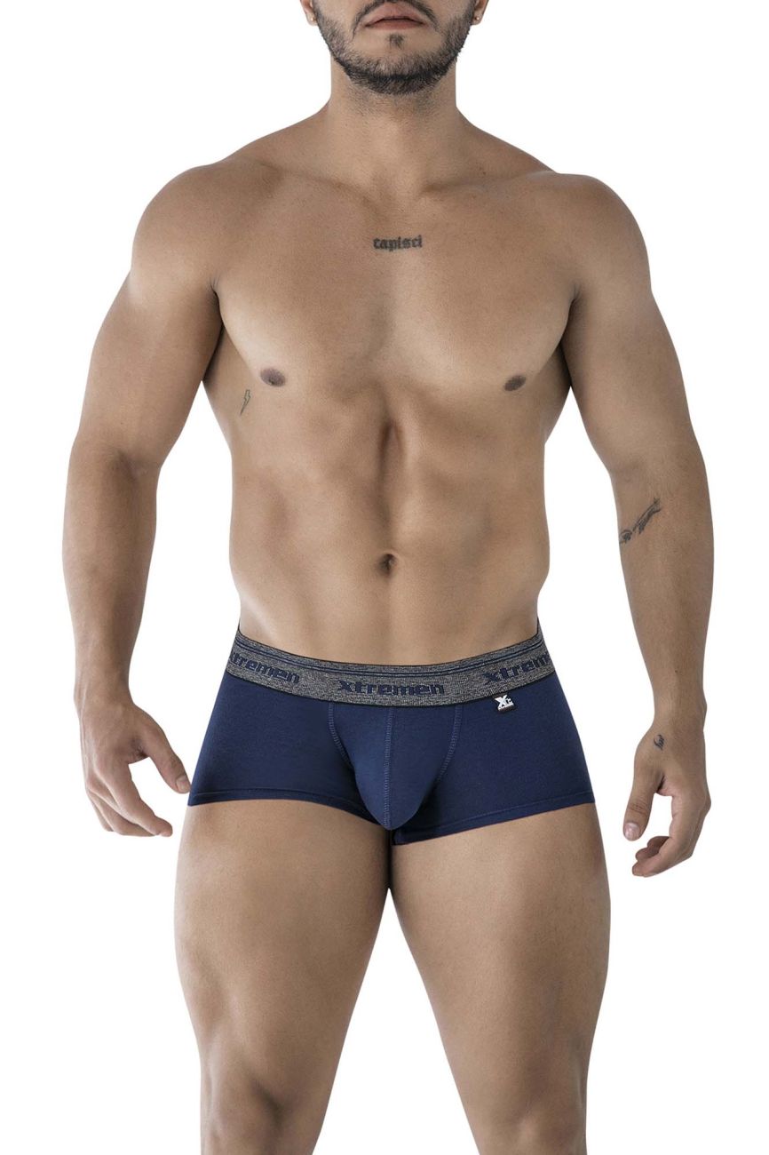 Xtremen 91205B Cotton Blend Trunks Color Navy