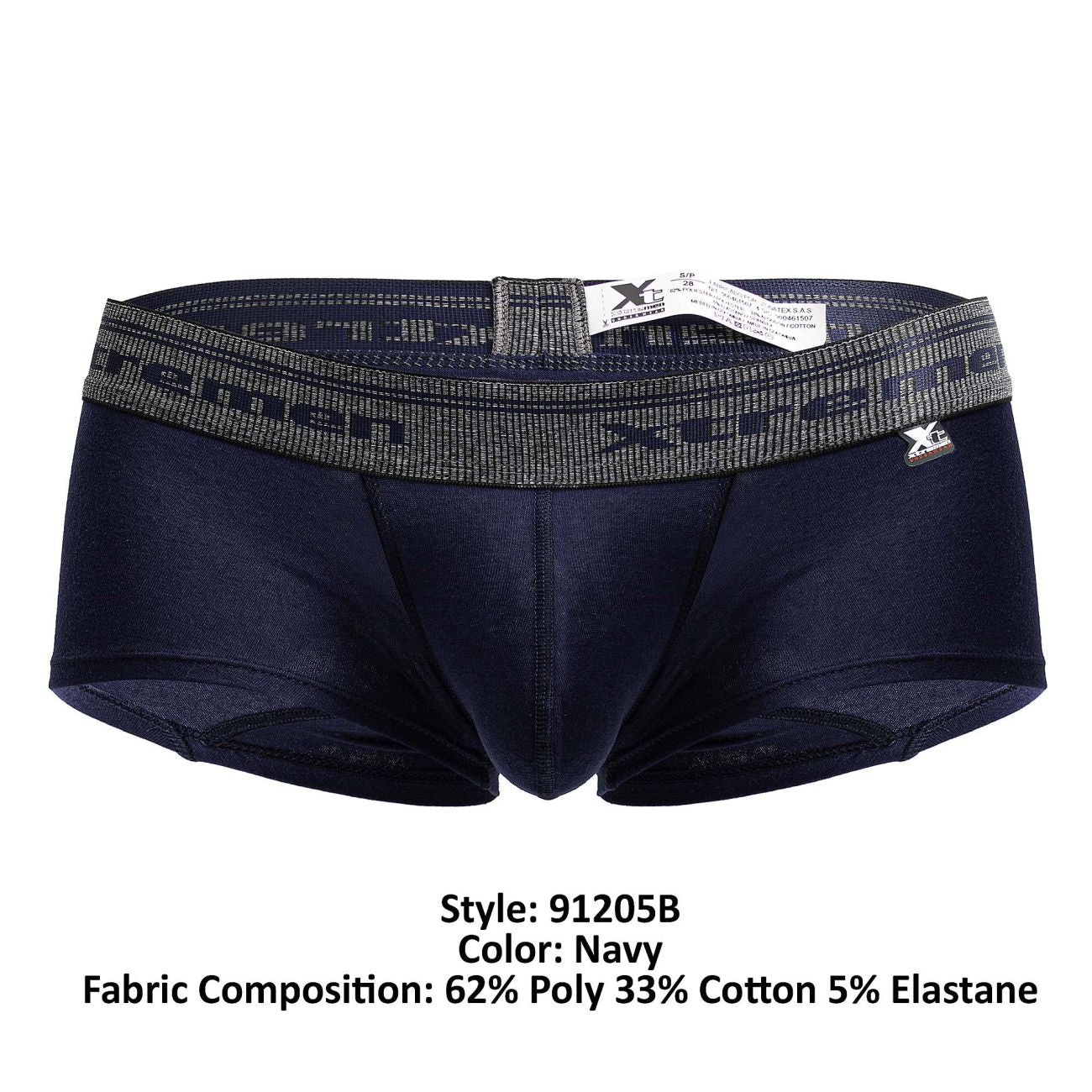 Xtremen 91205B Cotton Blend Trunks Color Navy