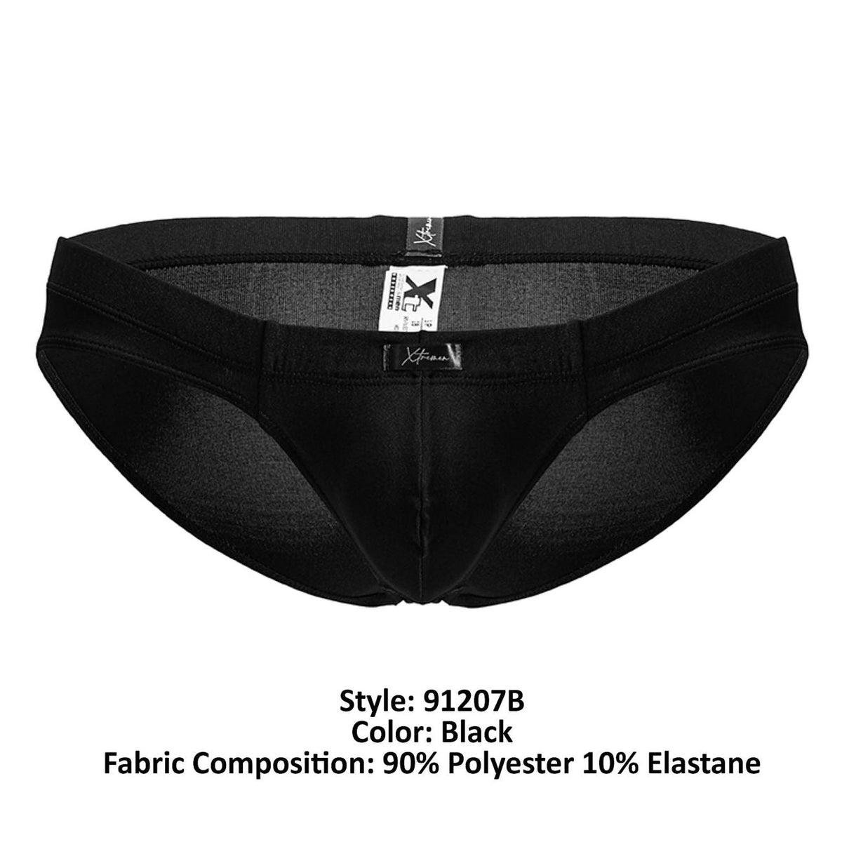 Xtremen Men's Underwear 91207B Microfiber Briefs Color Black