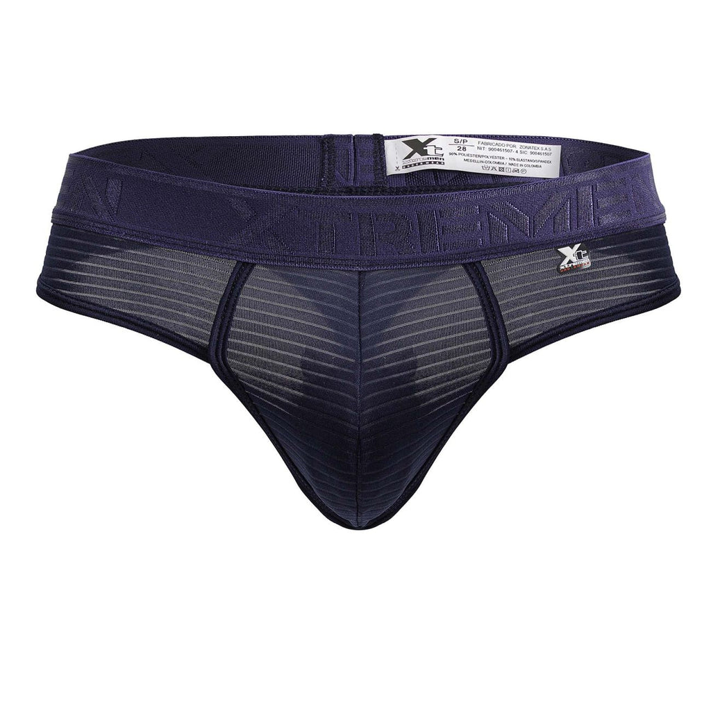 Xtremen Men's Underwear 91211B Microfiber Thongs Color Navy