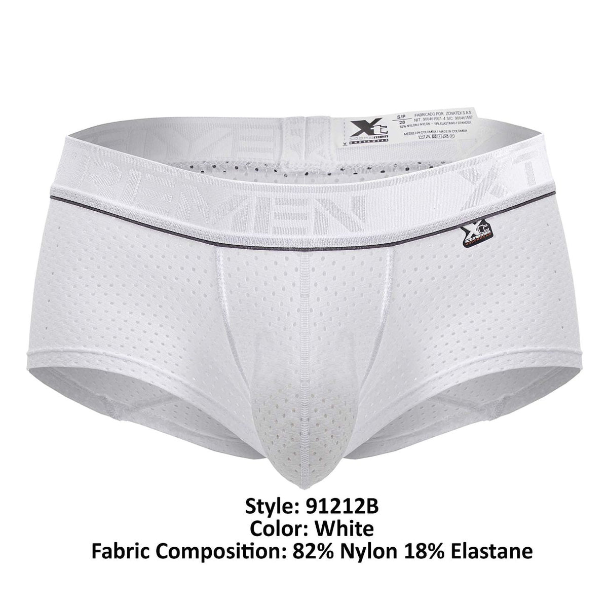 Xtremen Men's Underwear 91212B Microfiber Trunks Color White