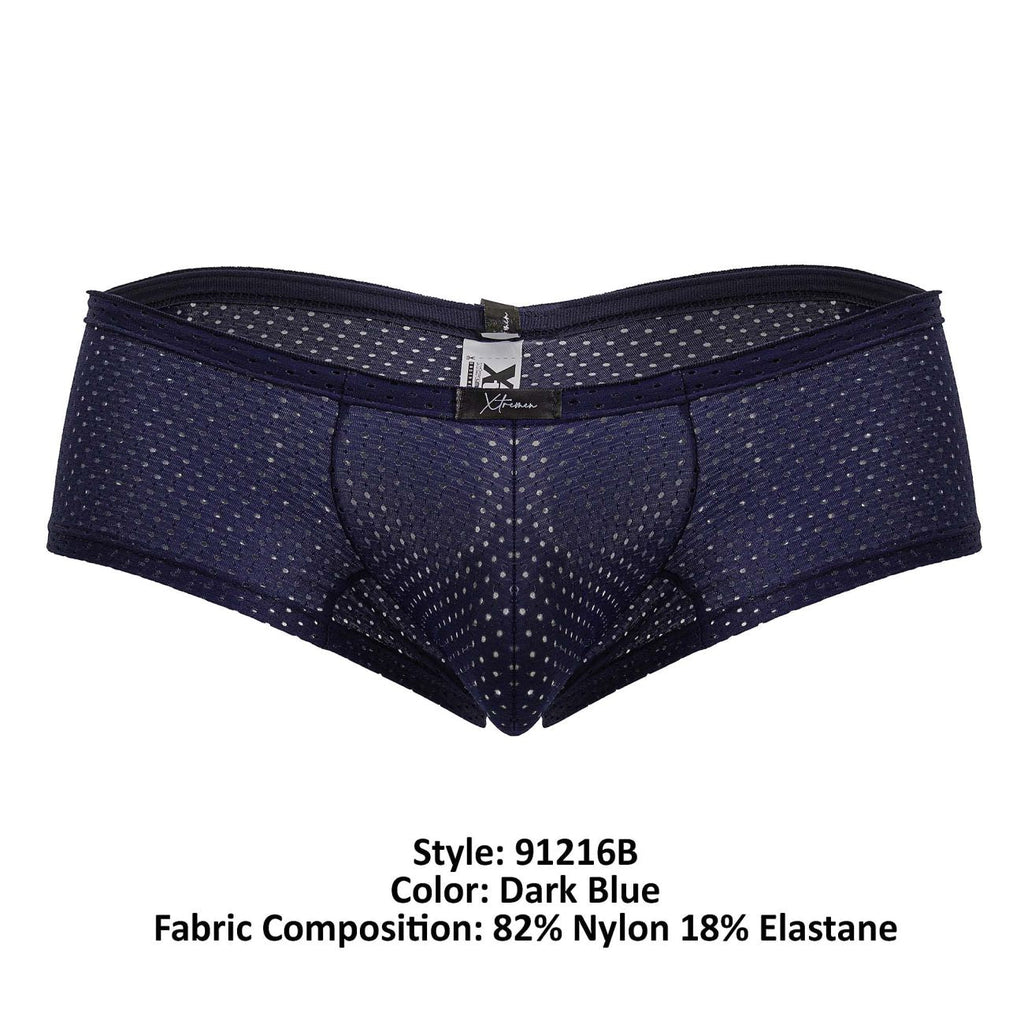 Xtremen Men's Underwear 91216B Microfiber Trunks Color Dark Blue