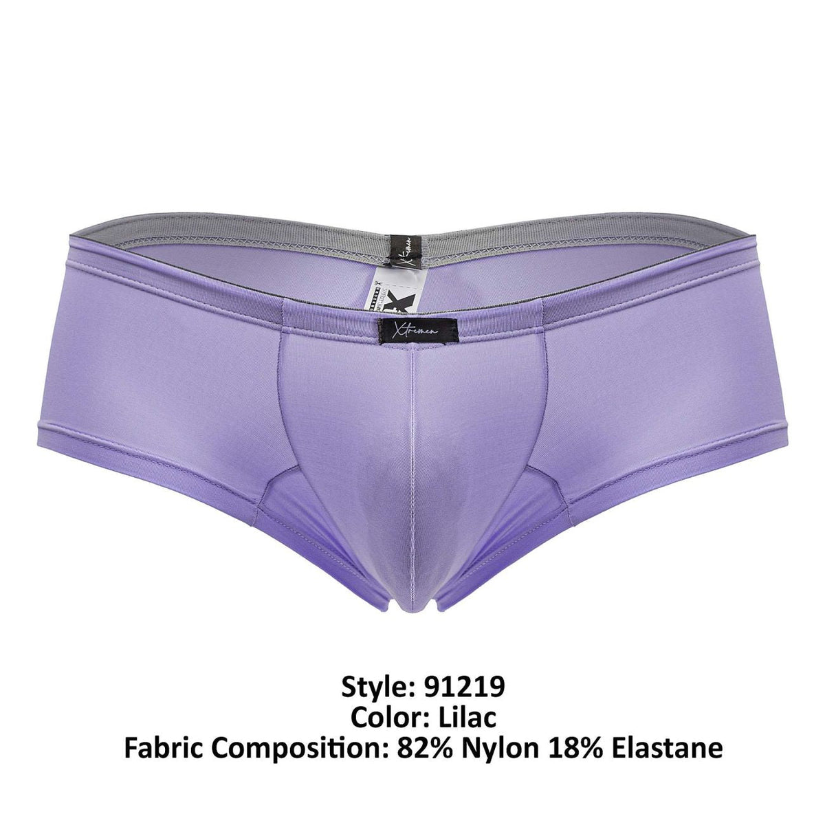 Xtremen Men's Underwear 91219 Microfiber Trunks Color Lilac