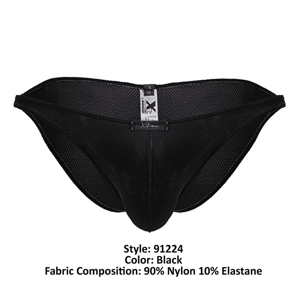 Xtremen Men's Underwear 91224 Microfiber Bikini Color Black