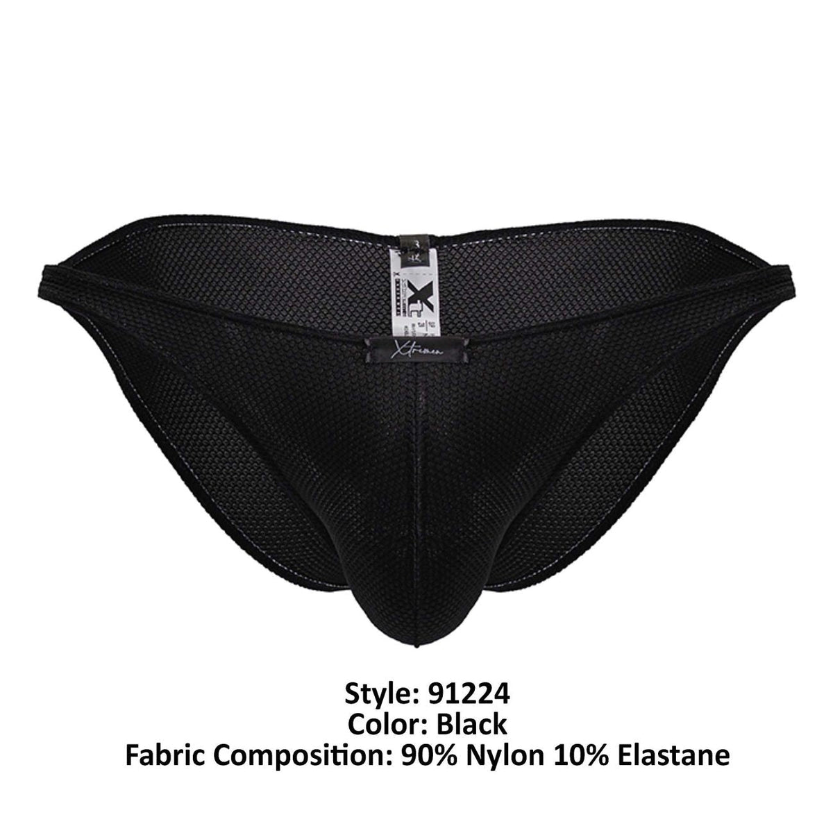 Xtremen Men's Underwear 91224 Microfiber Bikini Color Black