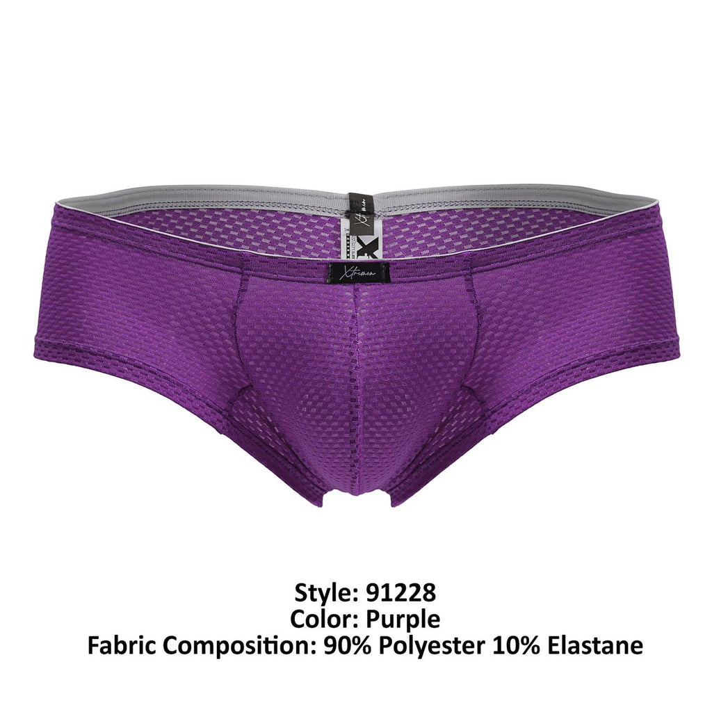 Xtremen Men's Underwear 91228 Microfiber Trunks Color Purple