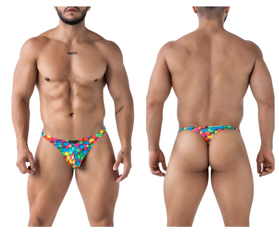 Xtremen 91247 Printed Thongs Color Bubbles