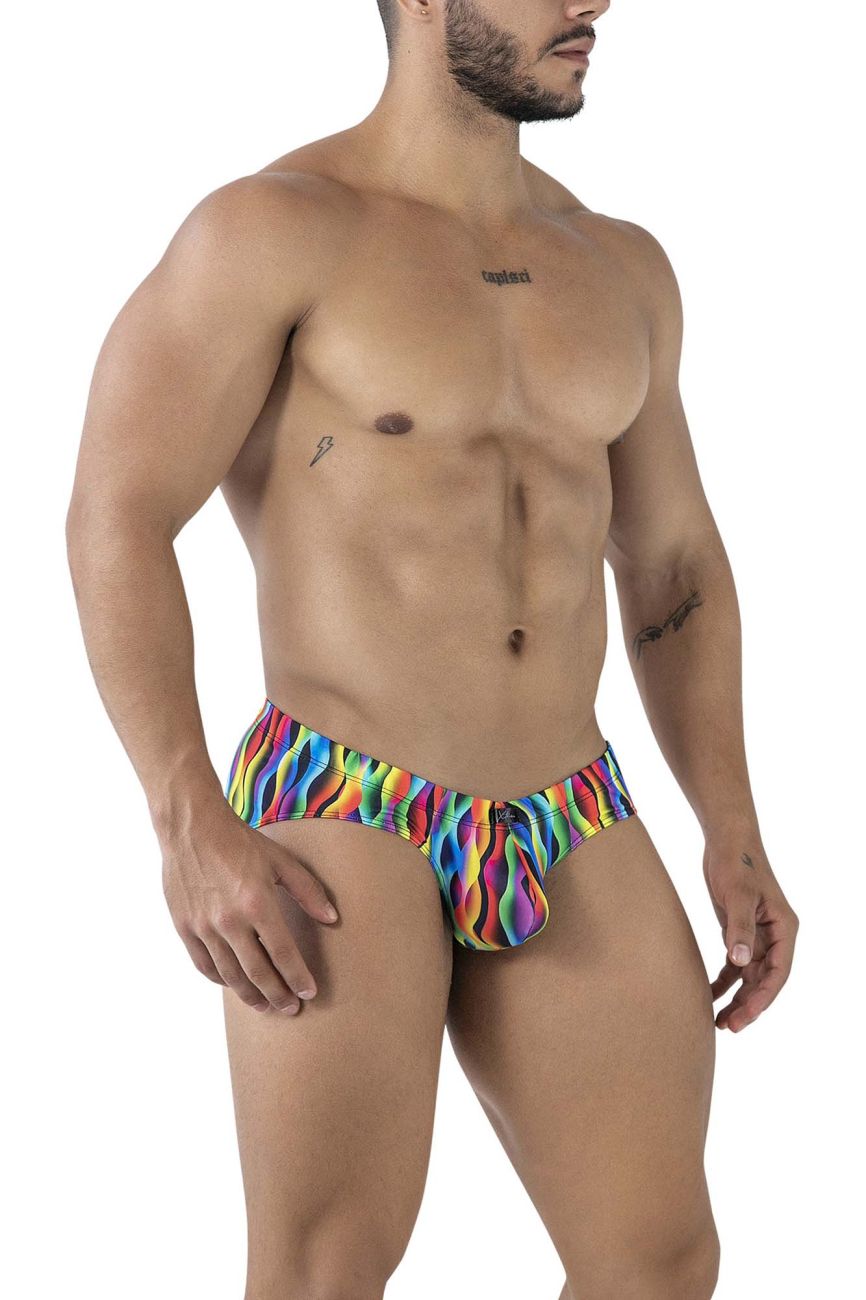 Xtremen Men's Underwear 91248 Printed Briefs Color Waves