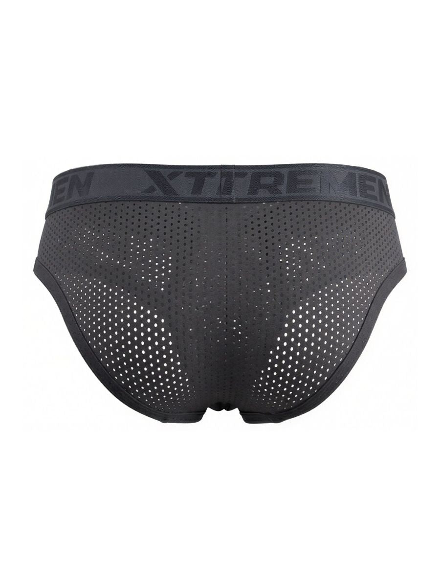 Xtremen 91250 Microfiber Mesh Briefs Color Gray
