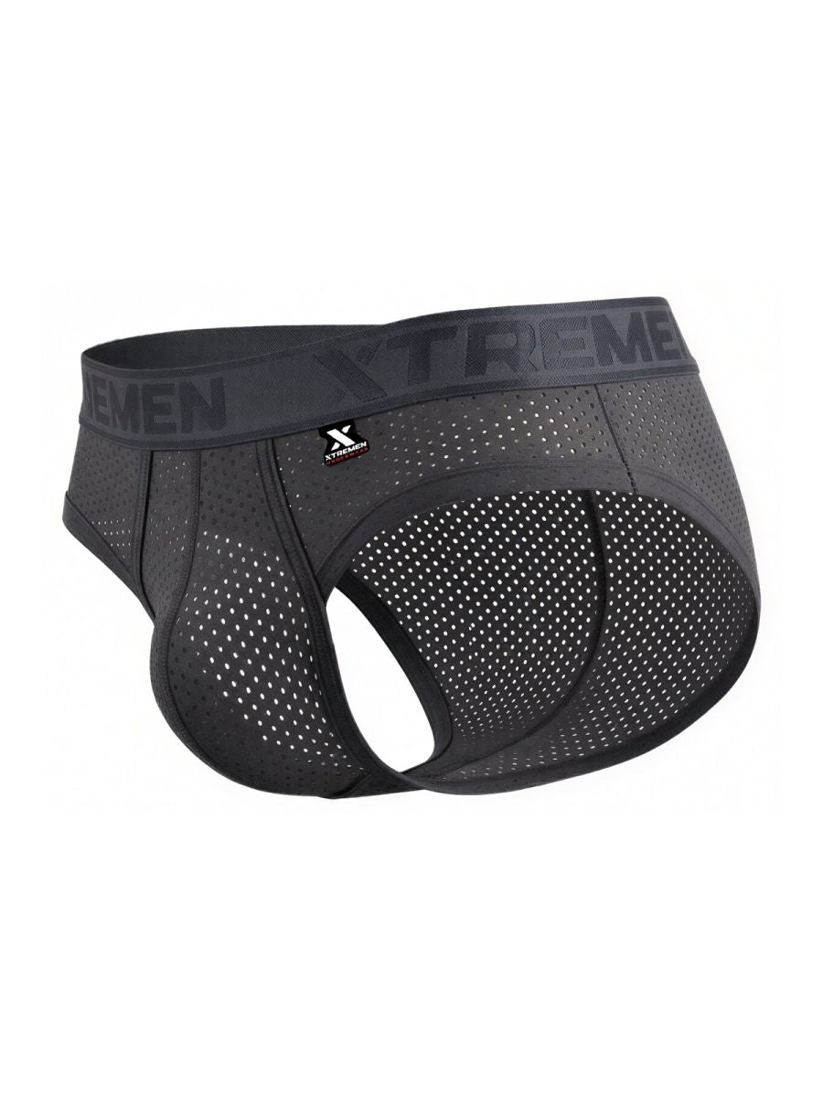 Xtremen 91250 Microfiber Mesh Briefs Color Gray