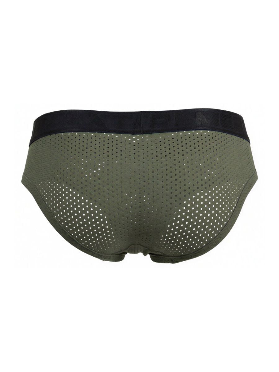 Xtremen 91250 Microfiber Mesh Briefs Color Military Green