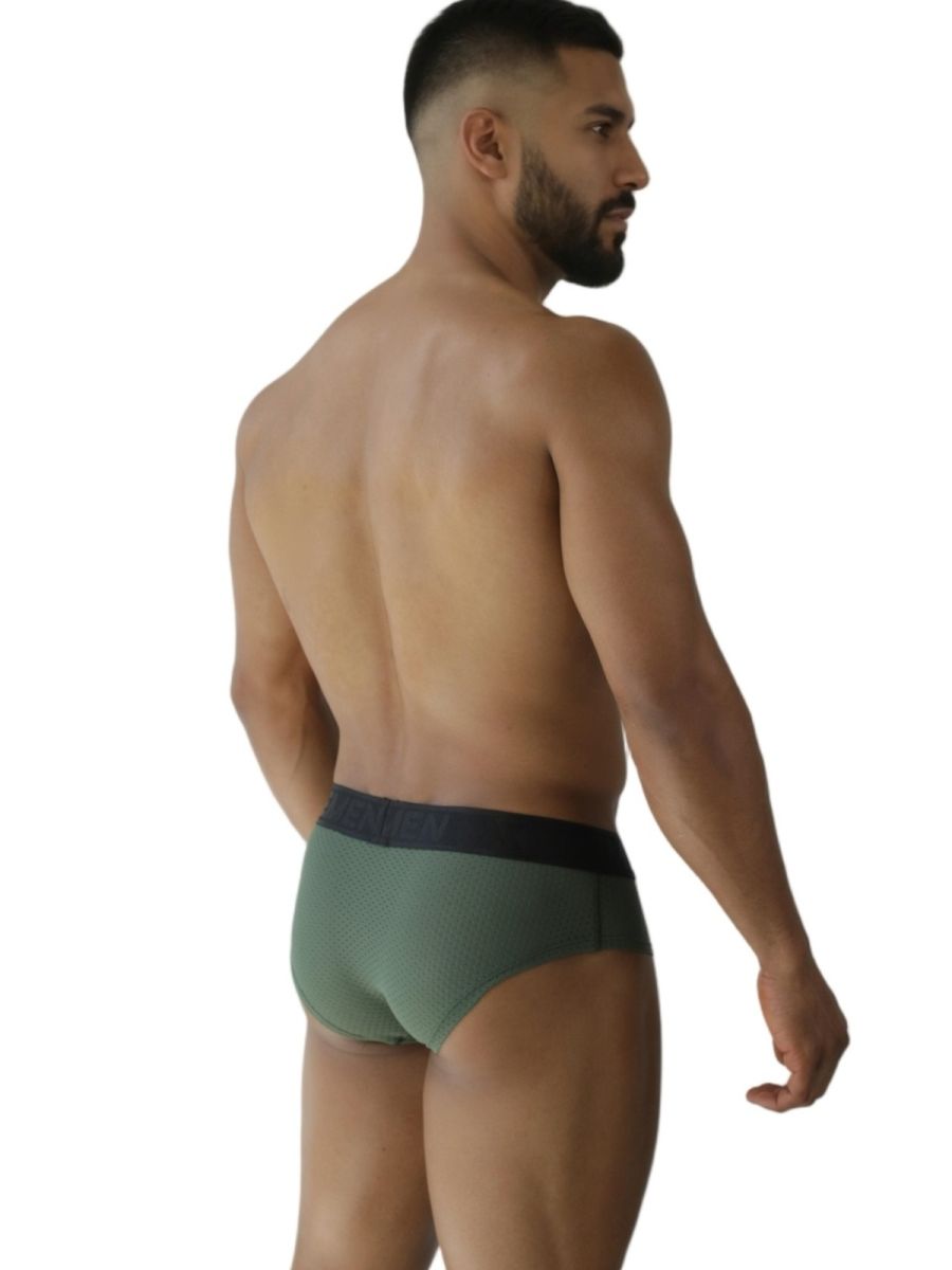 Xtremen 91250 Microfiber Mesh Briefs Color Military Green