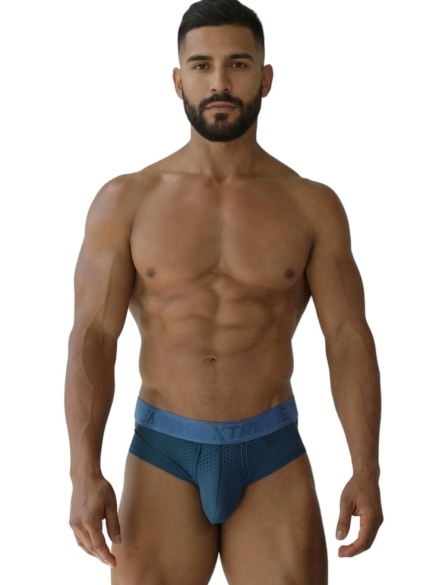 Xtremen 91250 Microfiber Mesh Briefs Color Petrol