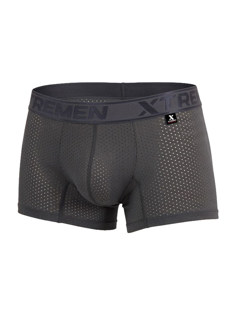 Xtremen 91251 Microfiber Mesh Boxer Briefs Color Gray