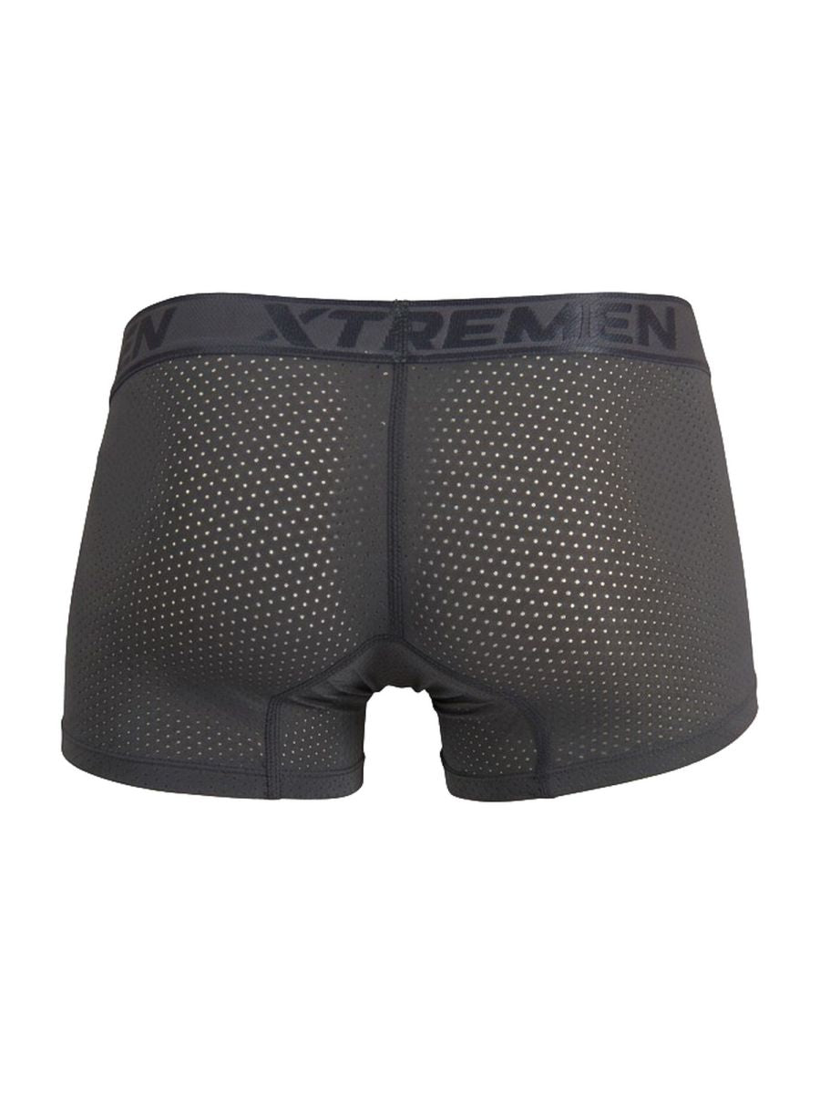 Xtremen 91251 Microfiber Mesh Boxer Briefs Color Gray
